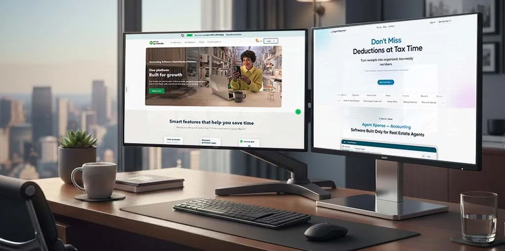 QuickBooks vs Agent Xpense accounting software comparison for real estate agents